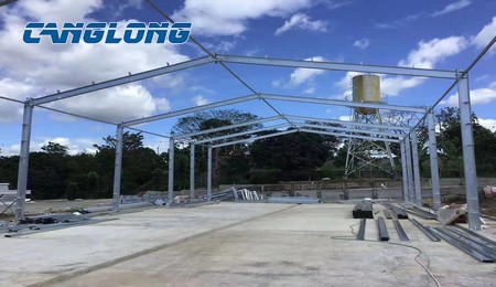 Steel structure chicken shed in the Philippines