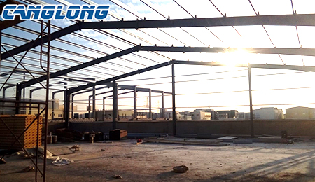 2188 square meters steel structure warehouse project in Qatar