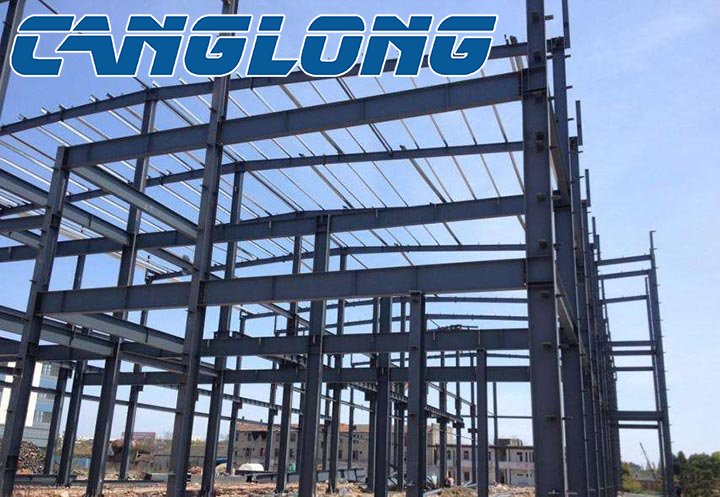 steel frame structure building