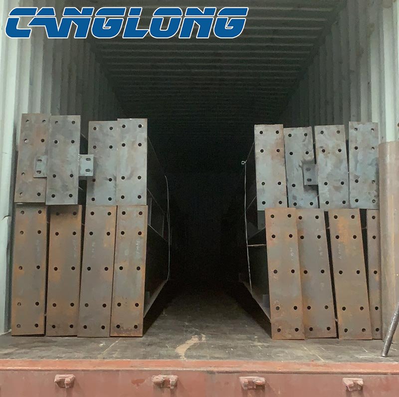 prefab steel structure factory shipped