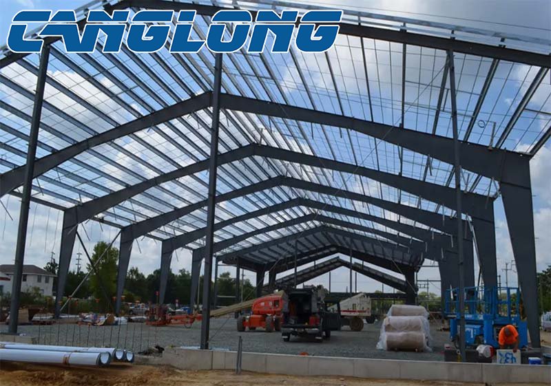 steel frame building construction