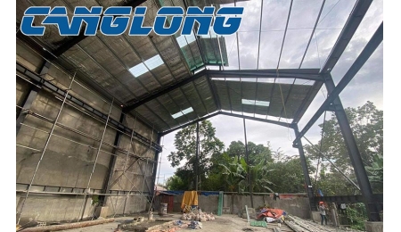 Installation of Philippine steel structure warehouse