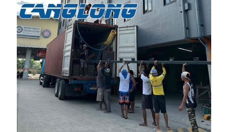 Small three story building steel structure arrives in the Philippines