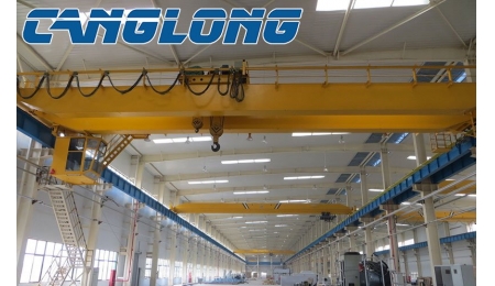 Inspection of cranes in steel structure workshop