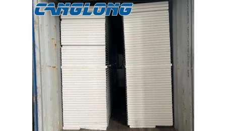 US 2 car metal garage EPS wall panels loading and delivery