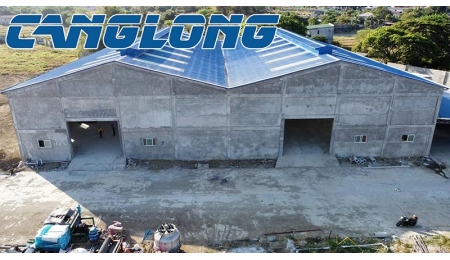 Philippine factory warehouse metal roof panel supply project