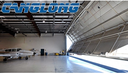 Steel aircraft hangar is a place for storage and repair aircraft