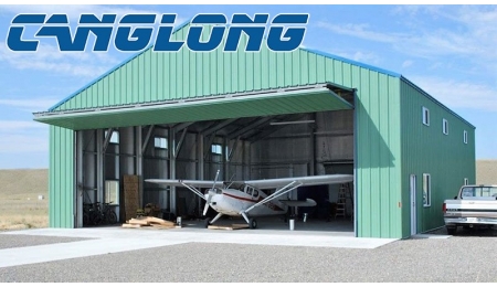 What are the key factors in the metal hangar building design?