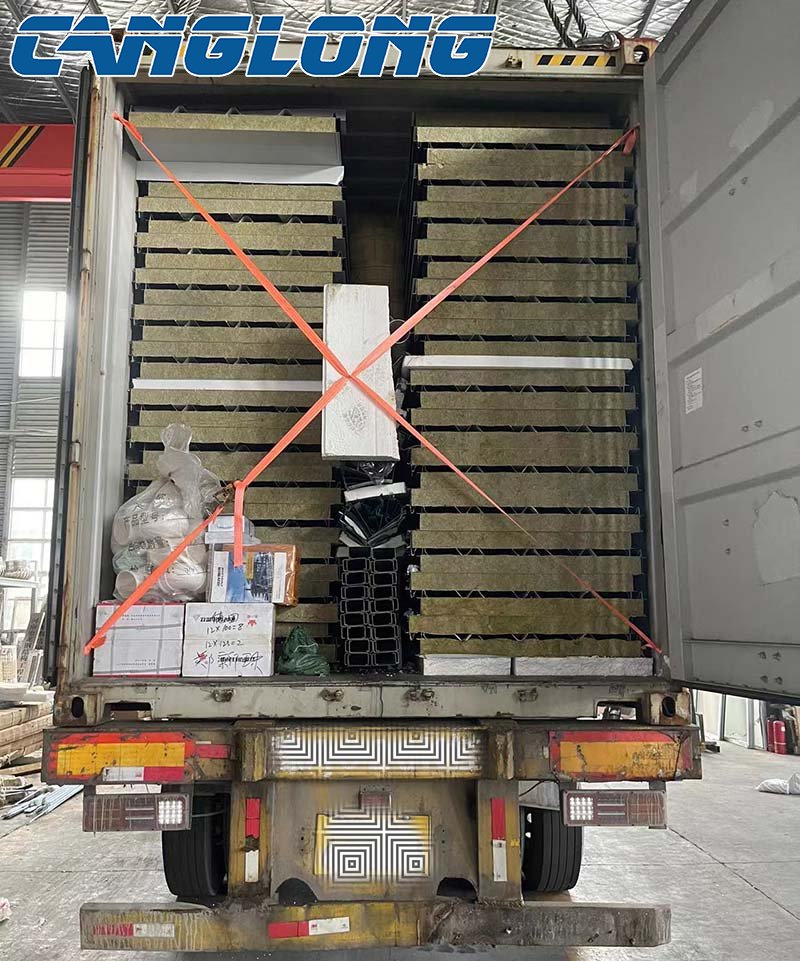 rock wool sandwich panel shipment