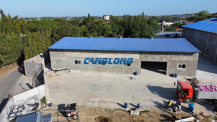 Philippine workshop roof installation