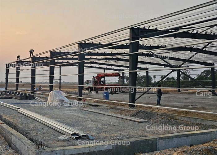 Cambodia steel warehouse construction