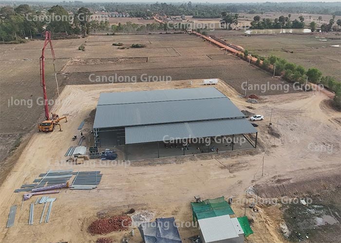 Cambodia steel warehouse construction