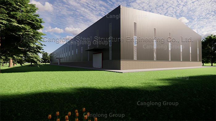 Thailand prefabricated warehouse design drawing