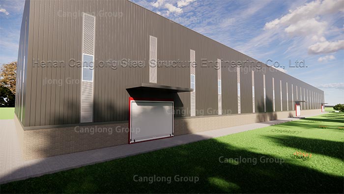 Thailand prefabricated warehouse design drawing