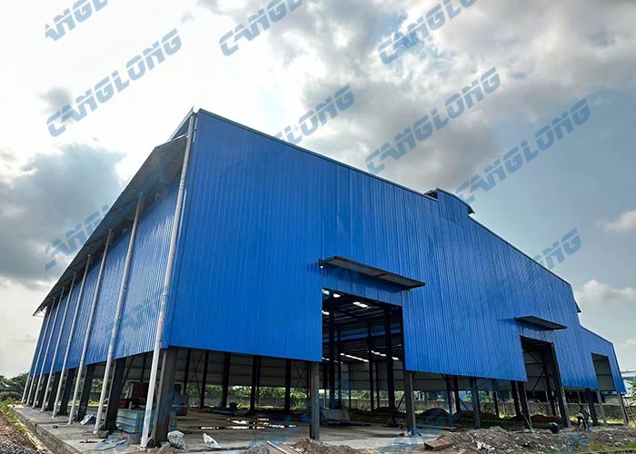 Gabon 44x42m steel warehouse building