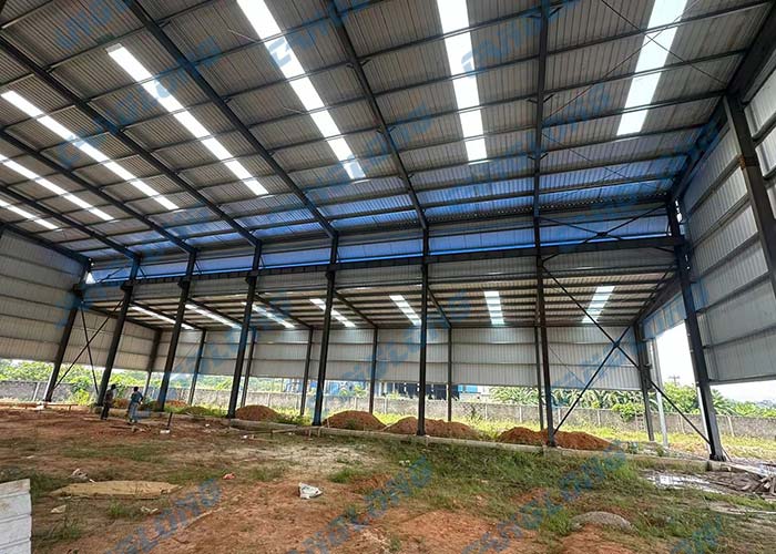 Gabon 44x42m steel warehouse building