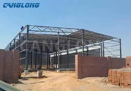 Zimbabwe 56x25x8m steel warehouse