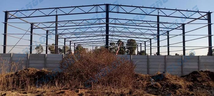 Zimbabwe 56x25x8m steel warehouse