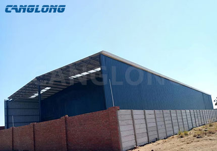 Zimbabwe 56x25x8m steel warehouse