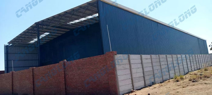 Zimbabwe 56x25x8m steel warehouse