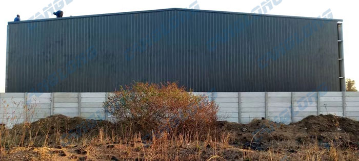 Zimbabwe 56x25x8m steel warehouse